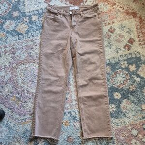 Chic Cropped Tan Jeans for Women